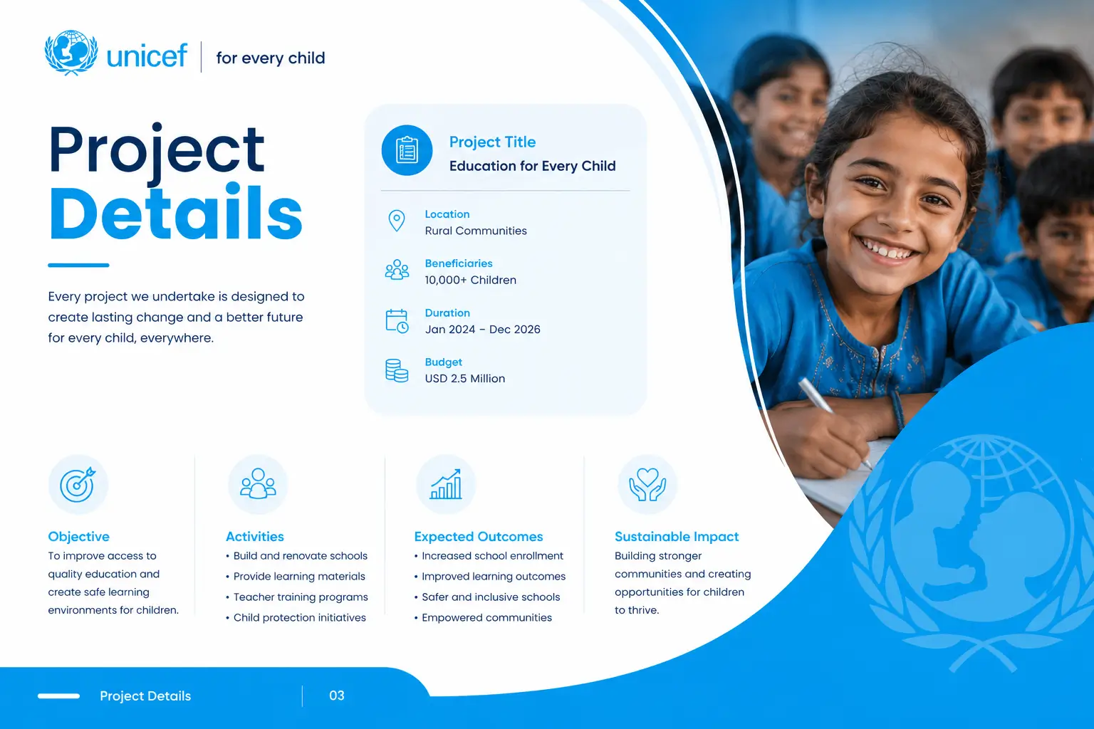 Project details slide
